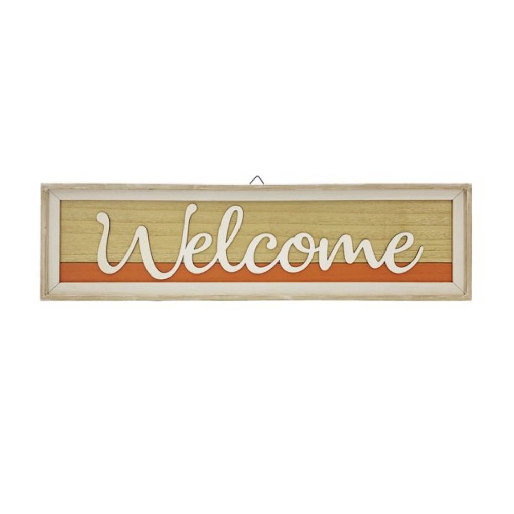 30" Laser Cut Painted Wooden Framed Welcome Indoor Sign, Home Decor, Gift, New